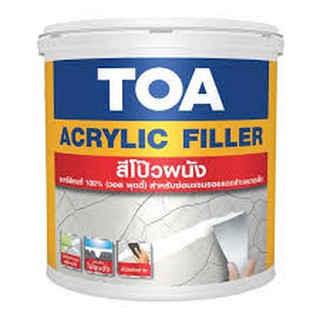 TOA ACRYLIC FILLER ทีโอเอ อะคริลิก ฟิลเลอร์ สีโป๊วผนัง (1กล)