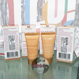 เซ็ทคู่!! เดย์-ไนท์ ลดริ้วรอย จุดด่างดำ  😘 Clarins Extra Firming Nuit และ Day Silky Cream All skin ขนาดทดลอง ของแท้ 100%