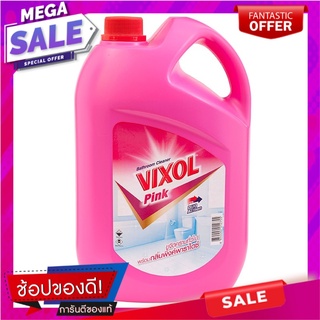 วิกซอลน้ำยาทำความสะอาดห้องน้ำสีชมพู 3500มล. Vixol Bathroom Cleaner Pink 3500 ml.