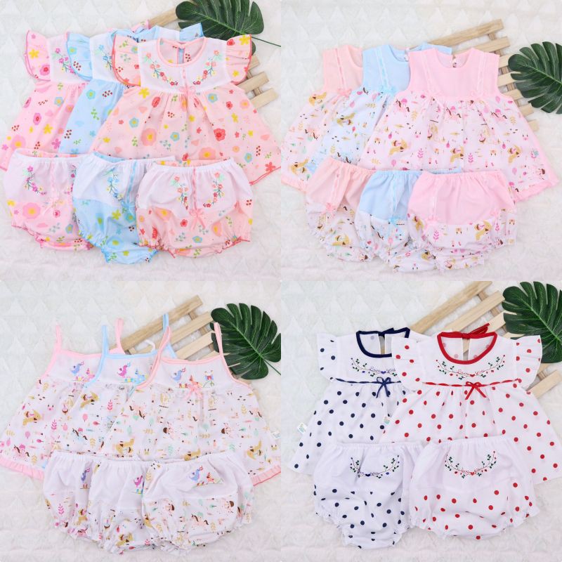 ชุดเด็กอ่อน ชุดกระโปรงเด็กอ่อน เนื้อผ้าป่าน สำหรับเด็กอ่อน 0-3 เดือน ชุดเด็กแรกเกิด ชุดเด็กผู้หญิง BAB0004