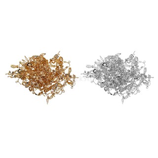 100Pcs Metal Clip-on Earring Converter, Open Loop Earring Hoop for DIY Non-Pierced Earrings Making