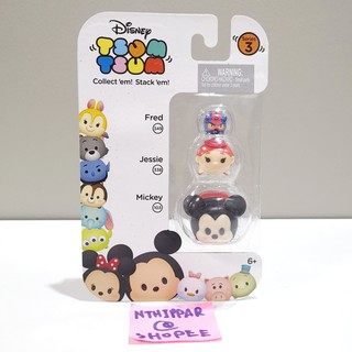 ++ ขาย Tsum Tsum Disney Series 3 แบบแพ็ค 3 ตัว 3 ไซส์ S M L ของแท้ ของใหม่ ไม่แกะ พร้อมส่ง Fred Jessie Mickey ++