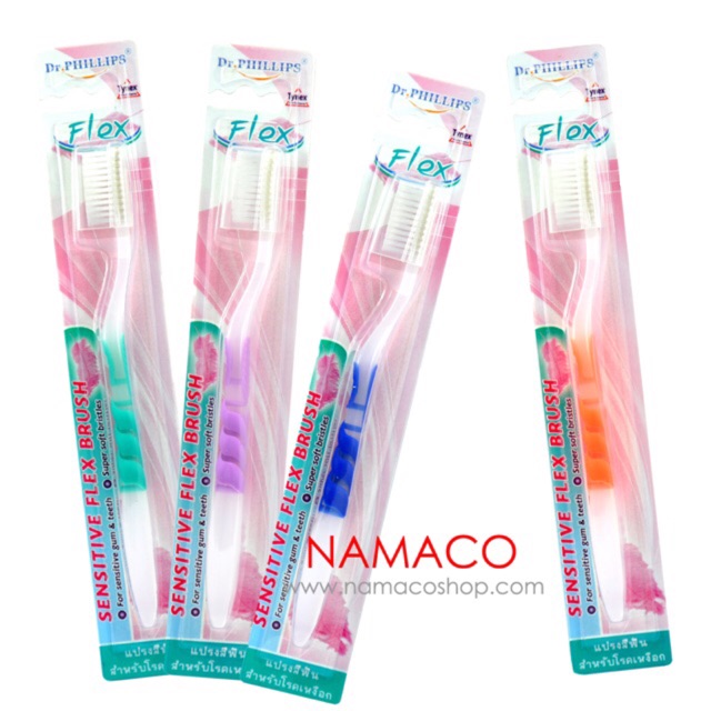 Dr. Phillips แปรงสีฟันนุ่มพิเศษเฟล็ก 1 ชิ้น flex sensitive toothbrush 1
