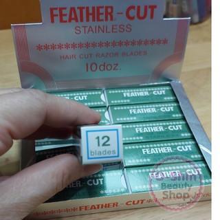 #ใบมีดโกนขนนก #FEATHER-CUT #ใบมีด1คม #กันคิ้ว 1กล่อง12ใบ