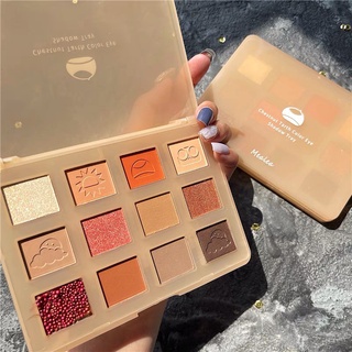 Mealea 017 พาเลทอายแชโดว์ 12 สี เนื้อใยไหม แมทประกายชิมเมอร์…