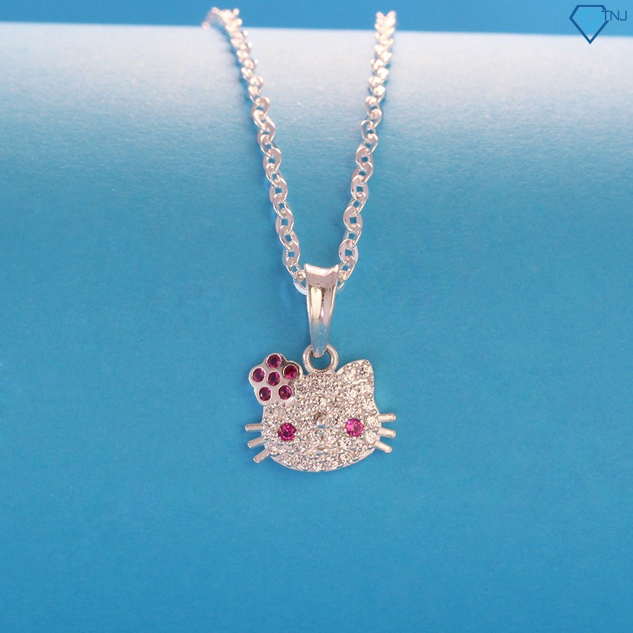 สร้อยคอเงิน Hello Kitty สําหรับเด็กผู้หญิง DTN0011 TNJ Jewelry