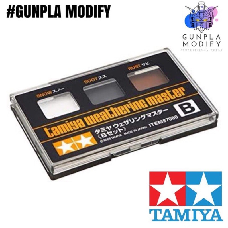 TAMIYA 87080 ชุดทำคราบ หิมะ, เขม่า, สนิม  Weathering Master B Set Snow, Soot, Rust