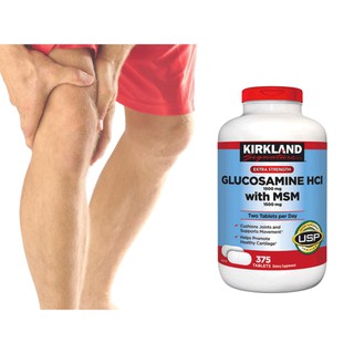 Kirkland Glucosamine (บำรุงกระดูก ไขข้อ ข้อต่อ) + MSM 1500 mg 375 เม็ด