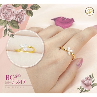 JNist แหวนเพชร ประดับเพชรสวิส CZ แหวนทอง Gold Diamond Women Ring รุ่น RG247