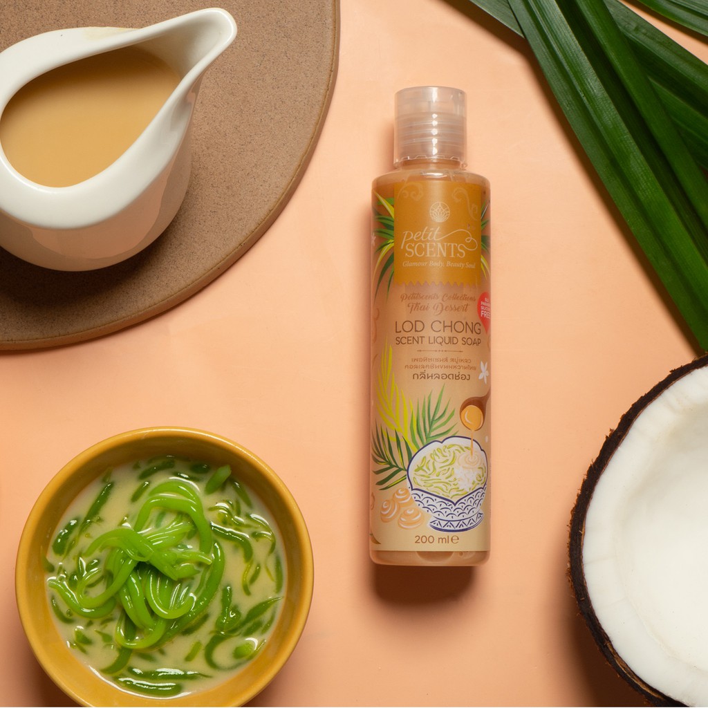 สบู่เหลวเพอทิตเซนส์ คอลลเลคชั่นขนมหวานไทย กลิ่นลอดช่อง 200 มล PETITSCENTS THAI DESSERT LOD CHONG SHO