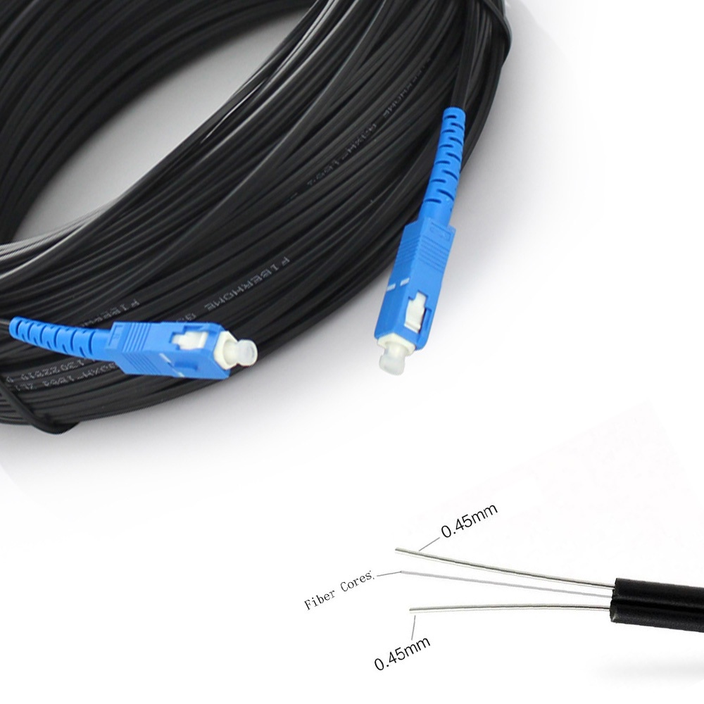 Free Shipping Outdoor Drop Cable SC Singlemode SM Simplex FTTH Singlemode Fiber Optic Jumper Cable S