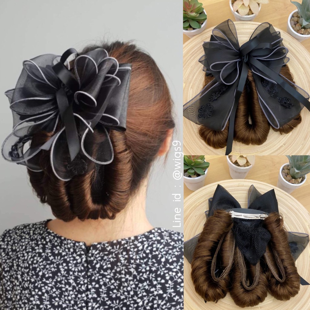 เน็ตติดผม รุ่นพิเศษ (มีแฮร์พีชมาในตัว) รุ่น lisa 77 Hair net รุ่นพิเศษ ออกแบบดีไซน์โดยคนไทย เน็ตผม เ