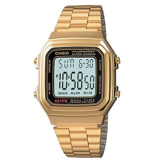 CASIO นาฬิกาข้อมือ รุ่น A178WGA-1ADF (Gold)