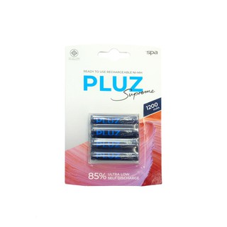 ถ่านชาร์จ Spa Pluz Size AAA 1.2V 1000 mAh หรือ 1200 mAh คายประจุช้า 4ก้อน ของใหม่ ของแท้