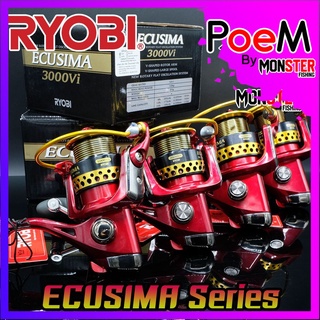 รอกสปินนิ่งเรียวบิ RYOBI ECUSIMA 1000Vi/2000Vi/3000Vi/4000Vi/6000Vi/8000Vi (RED)