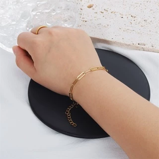 St.kunkka 18K 1 ชิ้น/แพ็คบุคลิกภาพแฟชั่นสร้อยข้อมือสแตนเลสสําหรับผู้หญิงผู้ชายของขวัญ