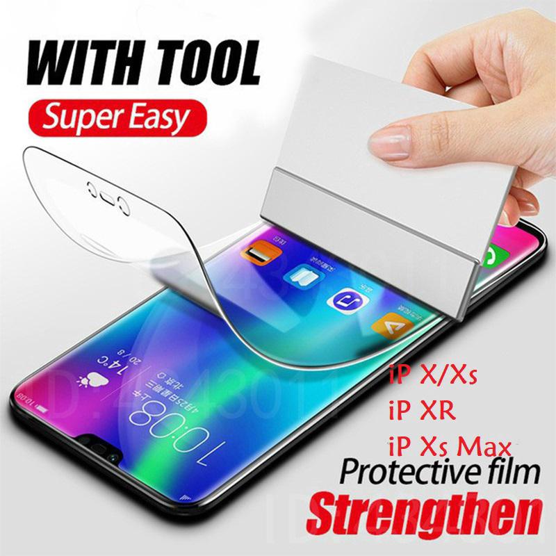 Apple iPhone X / Xs / iPhone Xr / iPhone Xs Max Hydrogel Soft Screen Protector Clear TPU Film