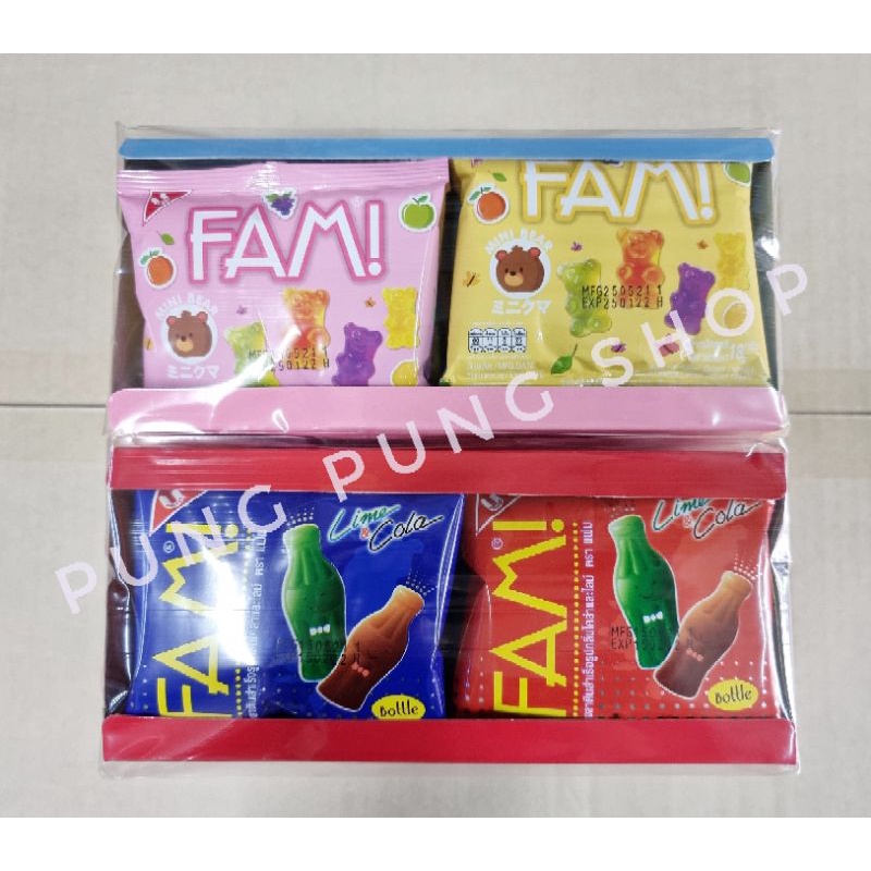 💛💛เยลลี่แฟม 1 กล่อง 12 ซอง มี2แบบ รูปหมี×รูปขวด💛💛