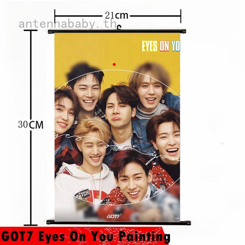 k - pop got 7 eyes on you ภาพโปสเตอร์ผ้าฟาบริคสําหรับติดตกแต่งผนังบ้าน