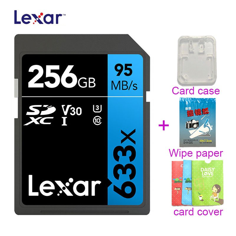 drone memory card 633x SDXC Original Lexar SD cards UHS-I SD card 512GB 256GB 3D 4K video High