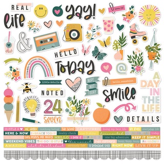 Simple stories GOOD STUFF Cardstock Stickers 12"X12" สติกเกอร์