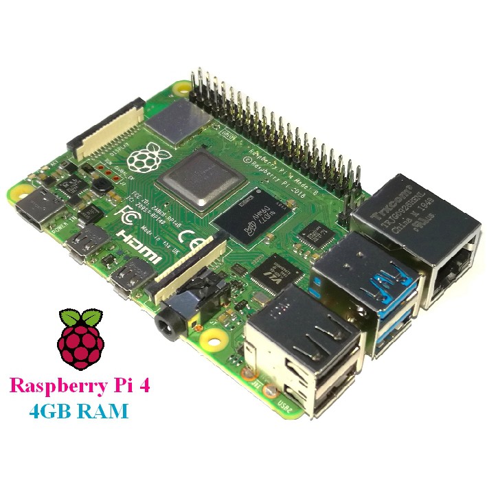 RASPBERRY PI4-MOD B-4G #CPU BROADCOM BCM2711,QUAD CORE CORTEX-A72 (ARM ...