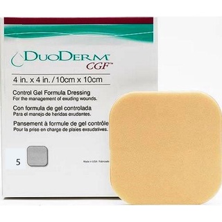 แผ่นแปะแผลกดทับ Duoderm cgf 4*4 (สำหรับแผลฉีกขาด/แผลไฟไหม้/น้ำร้อนลวก/แผลกดทับ/แผลเขาหวาน)