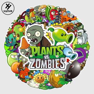 สติ๊กเกอร์ลายการ์ตูนผีดิบ Plants Vs . Zombies กันน้ํา