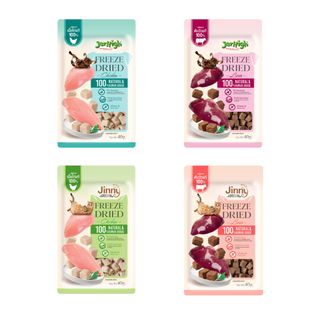 JerHigh & Jinny Freeze-Dried เจอร์ไฮ & จินนี่ ขนมสุนัข ขนมแมว ฟรีสดราย ขนาด 40 กรัม (เลือกรสได้)