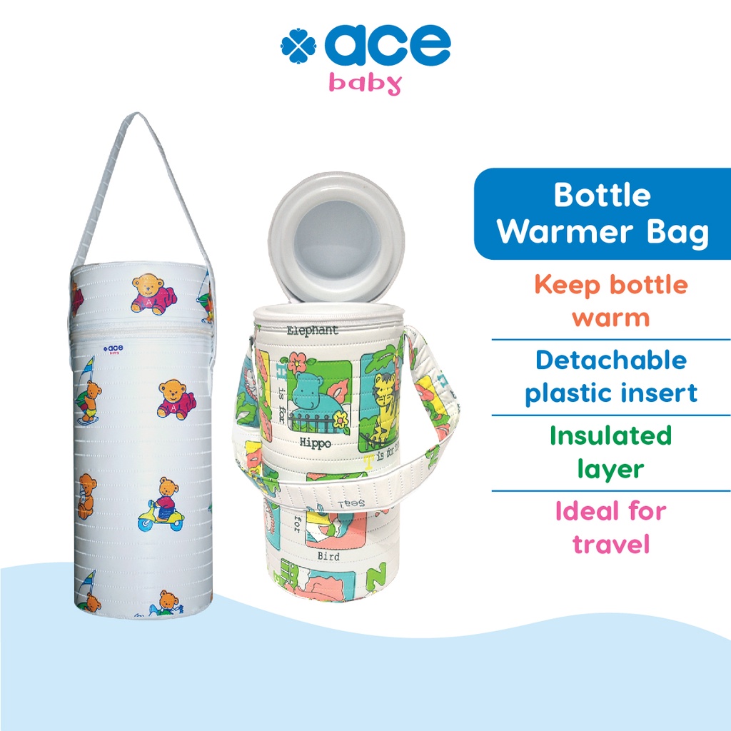 ACE BABY กระเป๋าอุ่นขวดนมเดี่ยวฉนวนกันความร้อนกันน้ํา (Fit 5oz-11oz ขวด) Travel Keep Warm Cup 449
