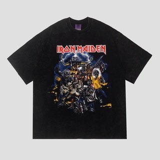 เสื้อยืด ขนาดใหญ่ พิมพ์ลาย Iron Maiden สําหรับผู้หญิง