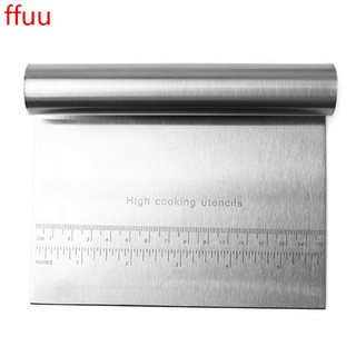 Stainless Steel Dough Scraper with Scale Pastry Scraping Baking Tool Kitchen Utensil