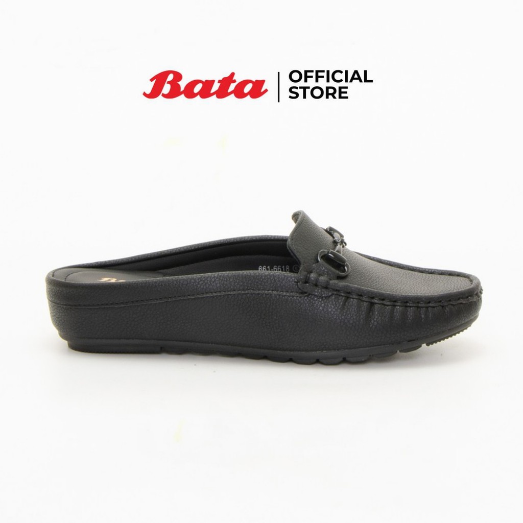 Bata Women's Moccasins รองเท้าส้นแบนสำหรับผู้หญิง รุ่น Sola สีดำ 6616618