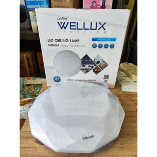 โคมซาลาเปา โคมไฟเพดาน โคมไฟ หลอดไฟ แอลอีดี LED CELLING LAMP WELLUX 21W ลายเพชร แสงขาว Daylight