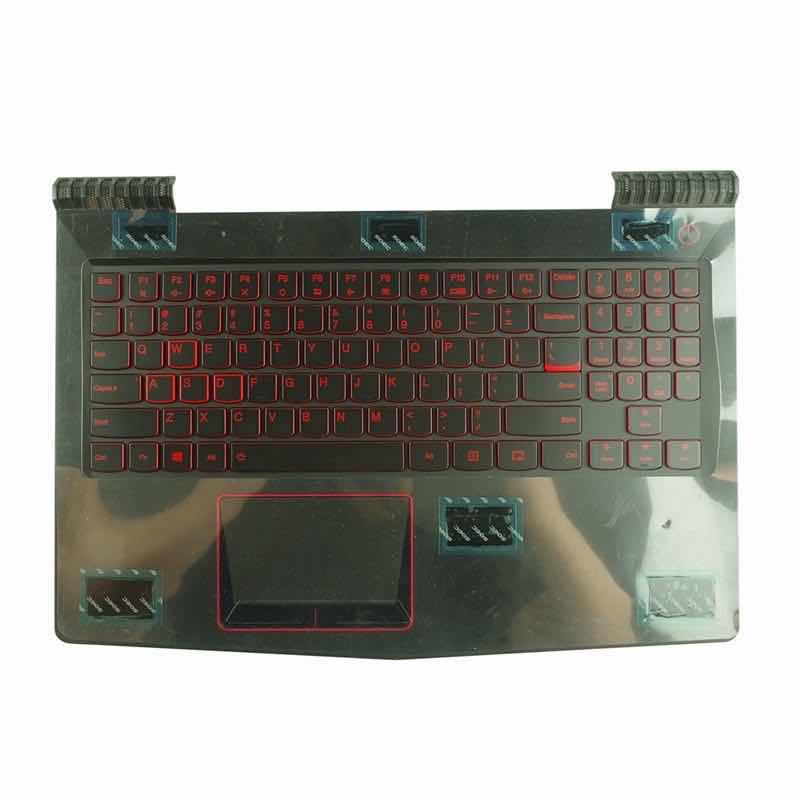 [ใหม่ 95%] Legion Y520 Y520-15 Y520-15IKB แล็ปท็อป Palmrest Upper Case พร้อมคีย์บอร์ดเรืองแสง US