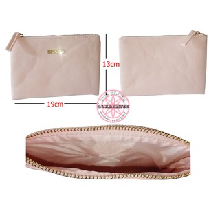 กระเป๋าเครื่องสำอางสีชมพู SHISEIDO Pink Canvas Pouch