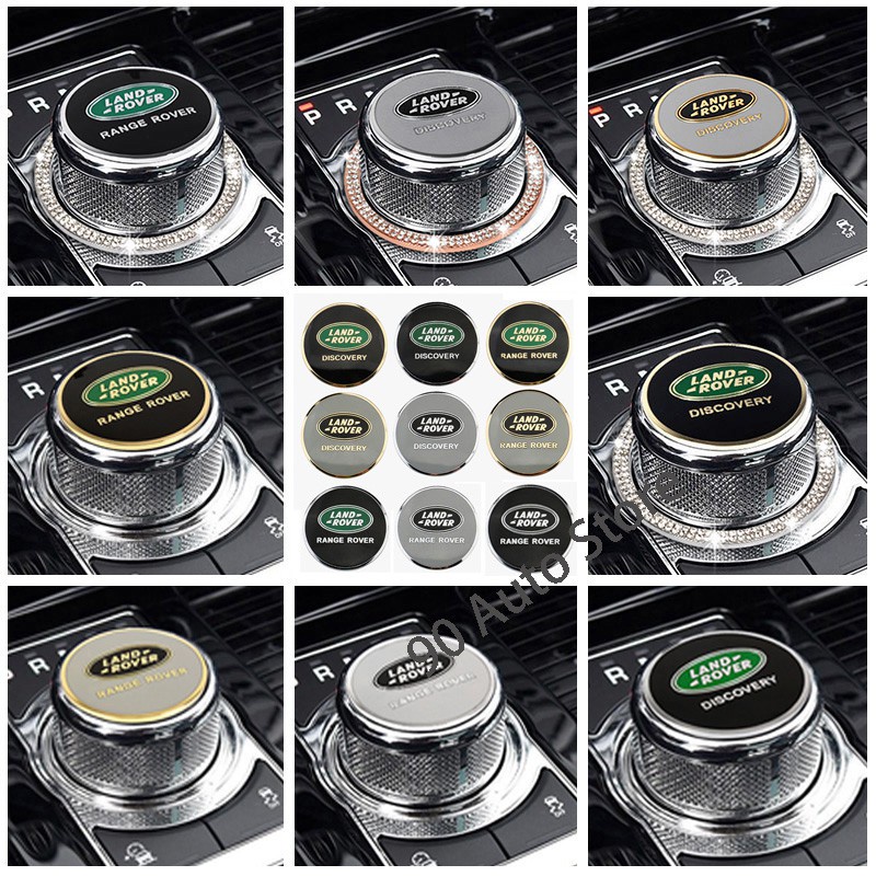 Hys สติกเกอร์ลูกบิดเกียร์รถยนต์ 3D อุปกรณ์เสริม สําหรับ Land Rover Discovery Sport 4 5 Range Rover Velar Evoque Auto Emblem Badge