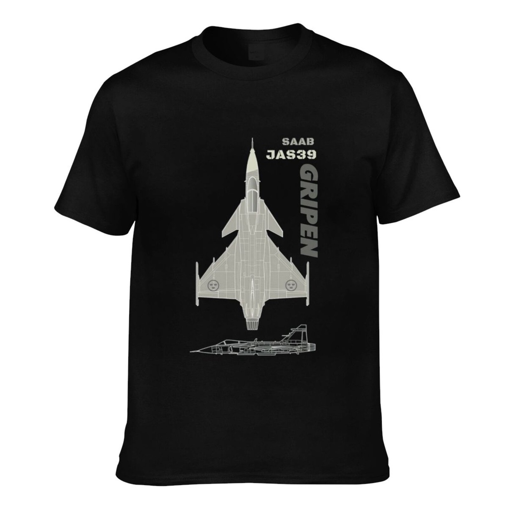 Flyingraphics Aviation Themed Saab Jas 39 Gripen เสื้อยืดผ้าฝ้ายผู้ชาย