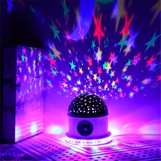 โคมไฟโปรเจคเตอร์ LED CRYSTALMAGIC BALLLIGHT ไฟคริสตัลบอลไลท์ หมุนได้ 360 องศา ไฟ bluetooth รูปดาวพระจันทร์