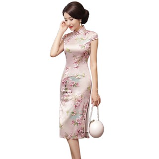 Young female แม่ฤดูร้อนขนาดบวกกระโปรงชุด Qi, ฤดูร้อนหญิงกลางความยาว cheongsam, 2021 สไตล์แห่งชาติที่ปรับปรุงใหม่และความส