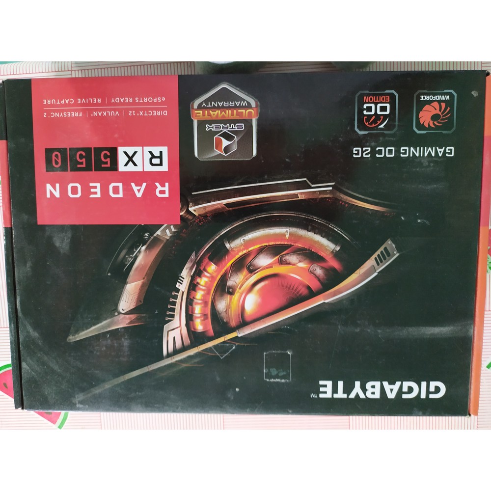การ์ดจอ vga 2GB GDDR5 AMD RX550 GiGABYTE GAMING OC 2 พัดลม มือสอง