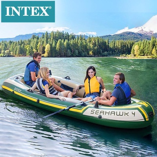 INTEX 68351 Seahawk four-person inflatable boat rubber boat assault boat kayak inflatable raft fishing boat