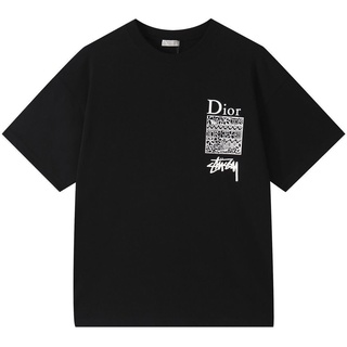 【hot tshirts】เสื้อยืดฤดูร้อนhotเสื้อยืด แขนสั้น พิมพ์ลายตัวอักษร Dior 22ss แฟชั่นฤดูใบไม้ผลิ สําหรับผู้ชาย และผู้หญิงS-3