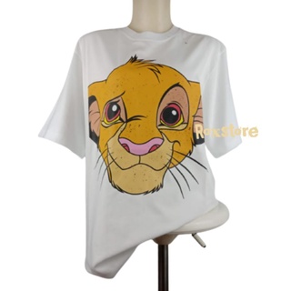 เสื้อยืดอินเทรนด์ผู้ชายอินเทรนด์ผู้หญิงZara เสื้อยืดผู้หญิง / Zara Disney / Simba head / เสื้อผ้าผู้หญิง / Zara / Zara เ