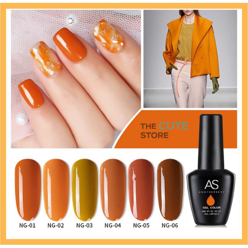 สีเจล​ AS​ โทนส้ม​ NG  set​ ของแท้​ 100%