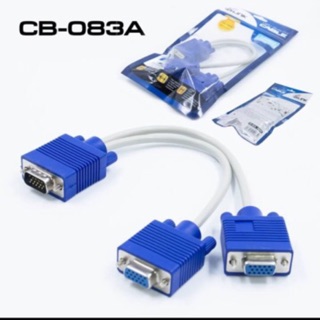 สาย Y VGA 1 out 2 สายแยกจอจากคอม 1 เครื่องสามารถดูได้ 2 จอ พร้อมกัน