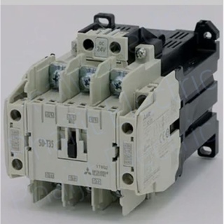 Mitsubishi Contactors SD-T35 DC24V- AC220-240V แมกเนติก - S-T, 3P, คอยล์ 24VDC, 40A, 18.5kW / 25HP, 2NO+2NC