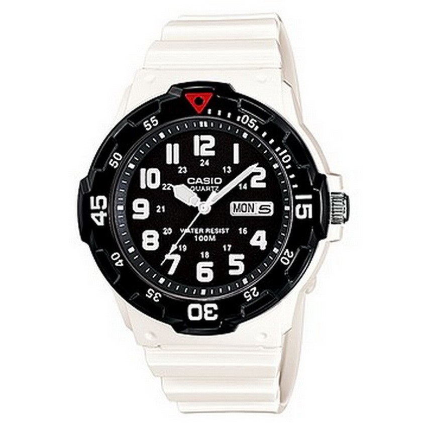 Casio นาฬิกาข้อมือผู้ชาย สายเรซิ่น รุ่น MRW-200HC-7BV  - White
