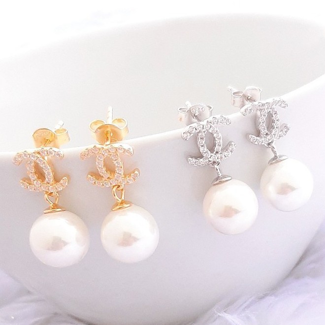 ต่างหูเงินแท้ไข่มุกน้ำจืด Mother Of Pearl Arlicejewelry | Shopee Thailand