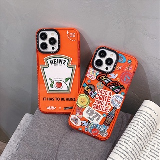 Casetify เคสโทรศัพท์มือถือแบบนิ่ม ลายซอสมะเขือเทศ โคคาโคล่า สีแดง สําหรับ iPhone 13 Pro MAX 12 Pro MAX XS MAX XR X